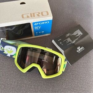 Giro Boys The Rev Amber Rose w/ Green Lil Bigfoot Ski Goggles - Youth Medium